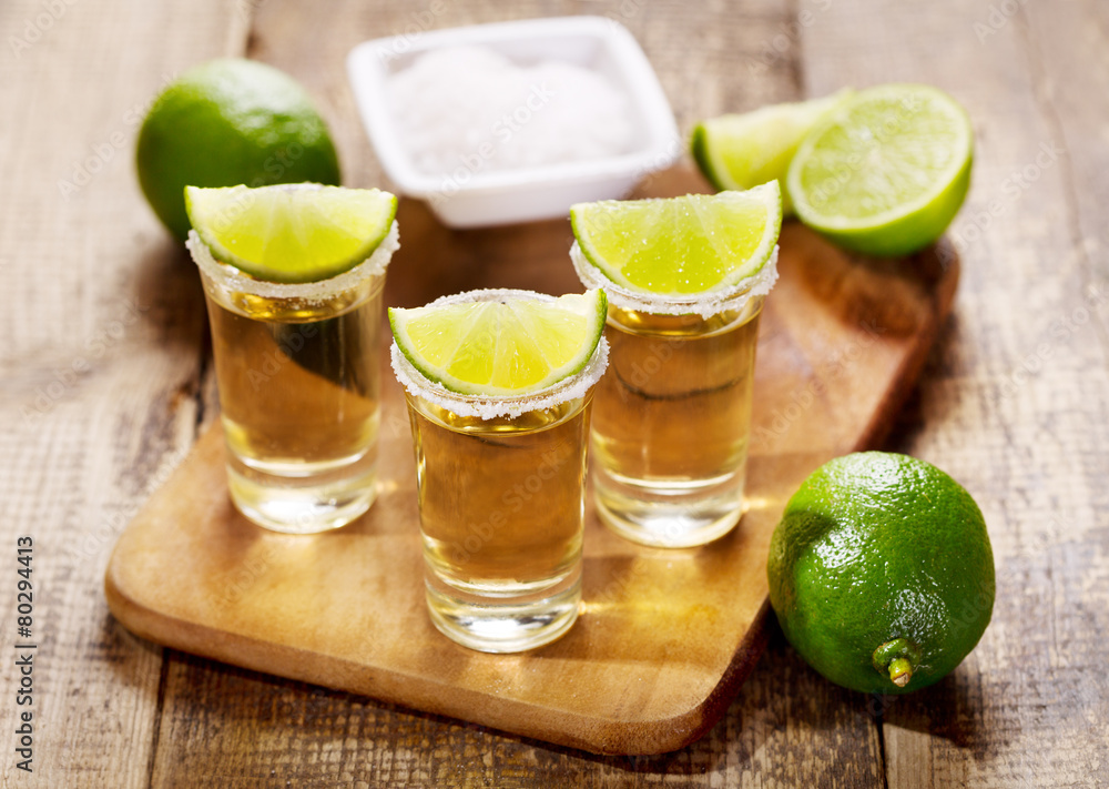 glasses of tequila with lime glasses of tequila with lime
