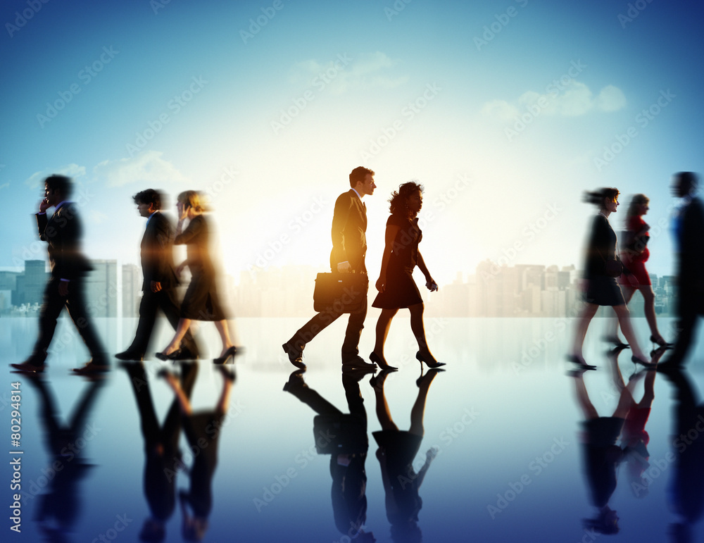 Fototapeta premium Business People Commuter Corporate Cityscape Pedestrian Concept