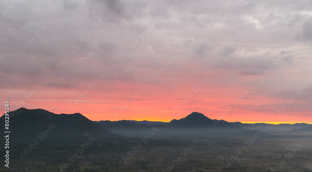 Sunrise at Loei province, thailand