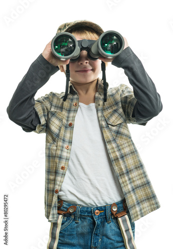 Boy with a binoculars