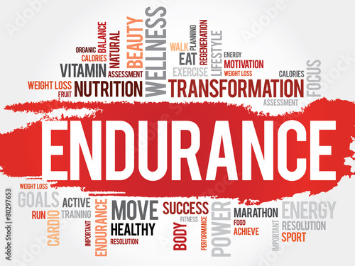 ENDURANCE word cloud, fitness, sport, health concept