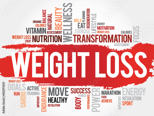 WEIGHT LOSS word cloud, fitness, sport, health concept