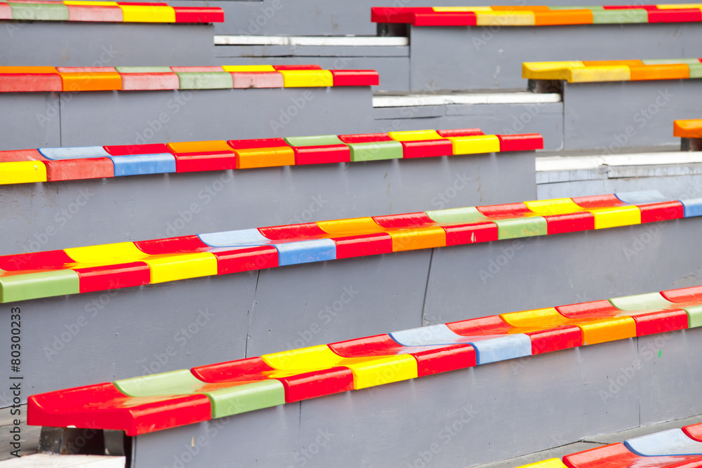 Fototapeta premium Empty Seats of old stadium.