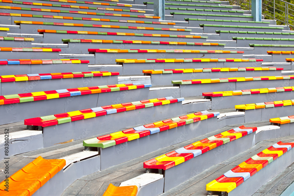 Fototapeta premium Empty Seats of old stadium.