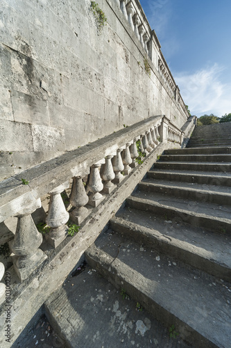 Stone baroque baluster and staircase