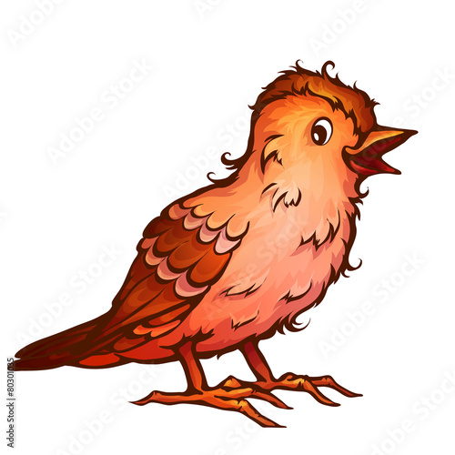 Vector illustration of cartoon cute brambling