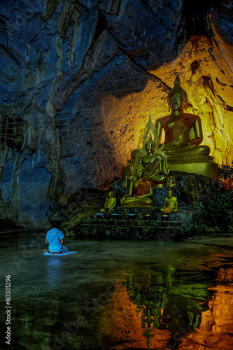 Woman In Front of Buddha Image © goldquest