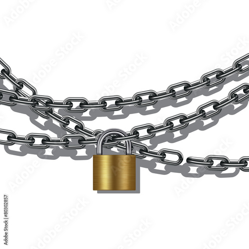 Padlock and chain