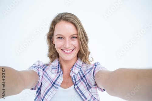 Wallpaper Mural Happy hipster smiling at camera Torontodigital.ca