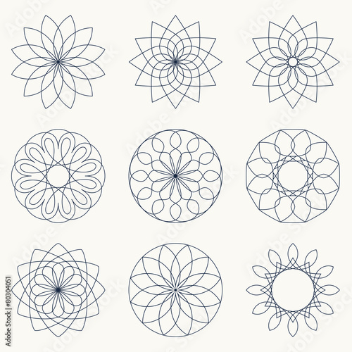 Geometric ornaments.