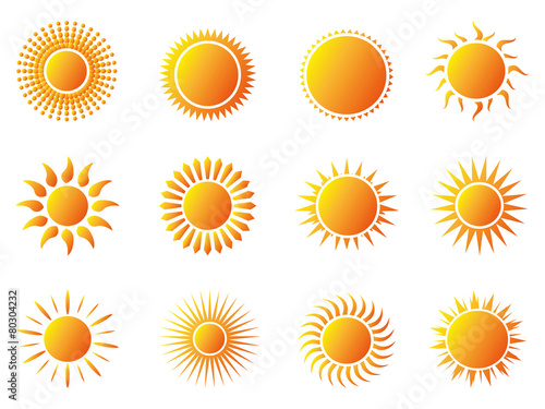 sun icons set