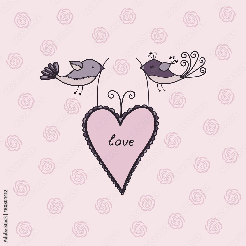 Couple of cute birds Couple of cute birds