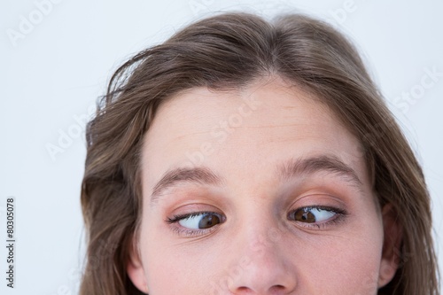 Φωτογραφία Pretty woman squinting
