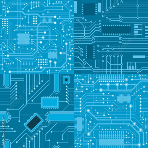 set of textures computer board