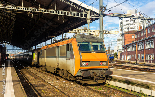 Electric locomotive at Toulouse station - France