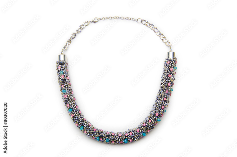 Nice necklace isolated on the white Nice necklace isolated on the white