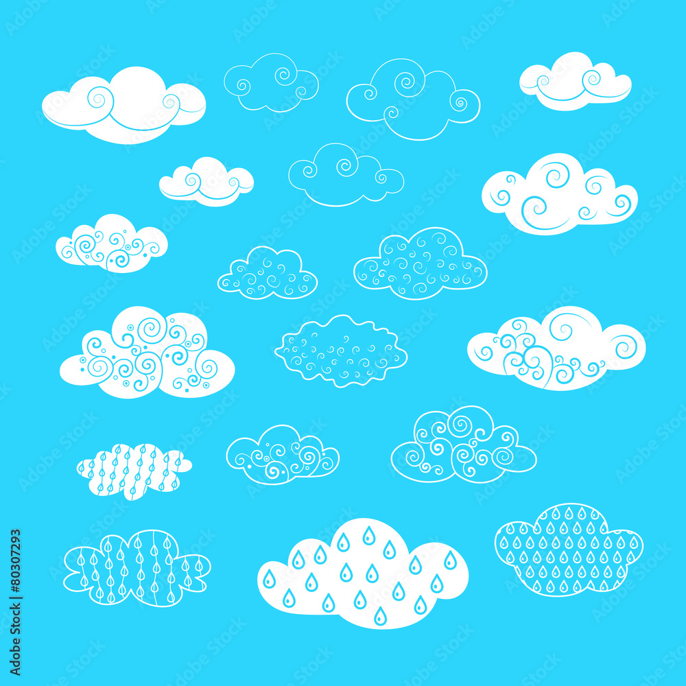 Fototapeta premium Vector clouds.