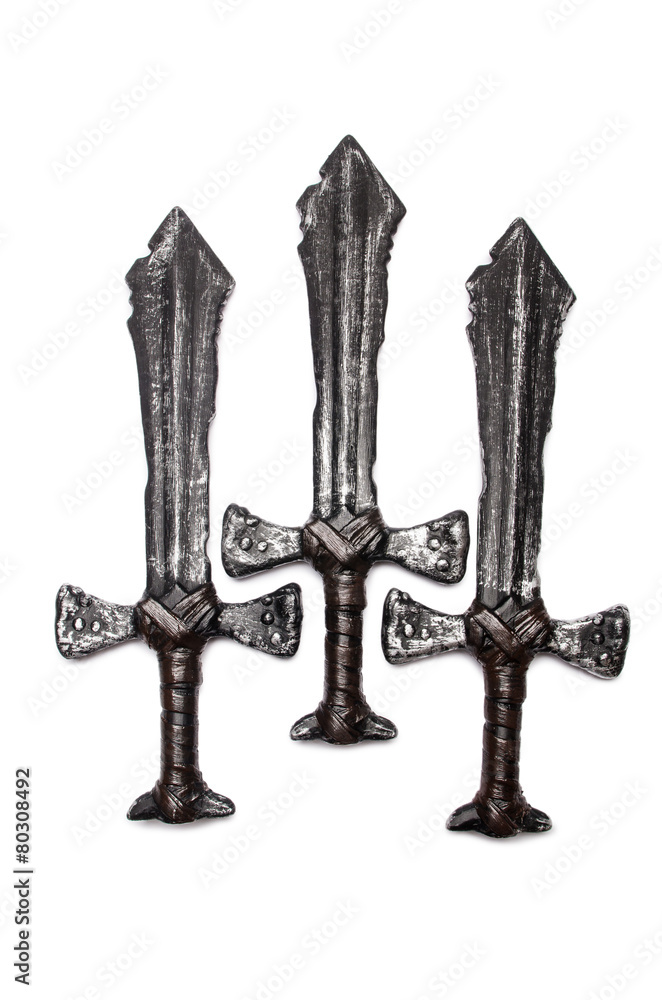Medieaval swords isolated on the white Medieaval swords isolated on the white