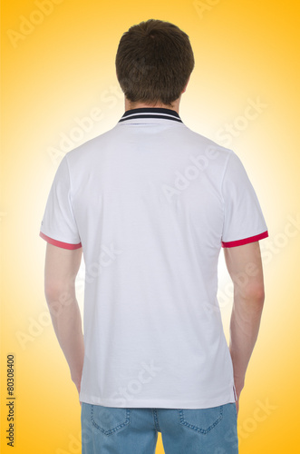 Male t-shirt isolated on the white background