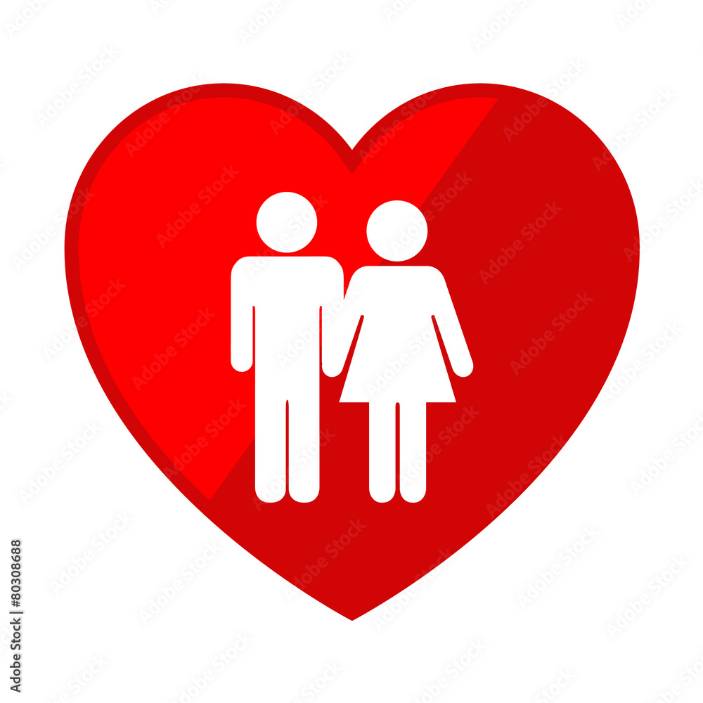 Icono corazon con simbolo matrimonio Icono corazon con simbolo matrimonio