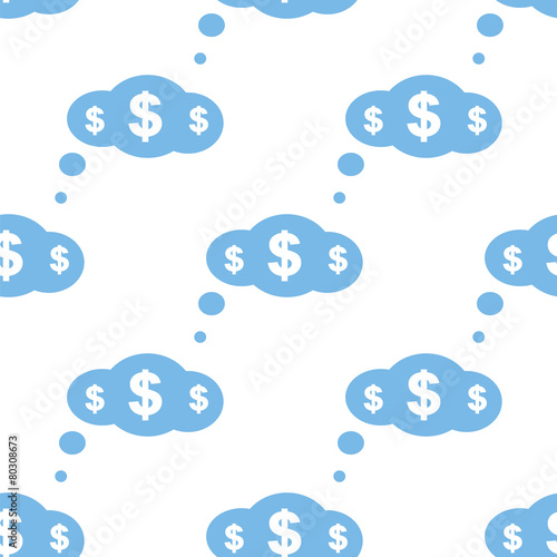 Dollar cloud seamless pattern