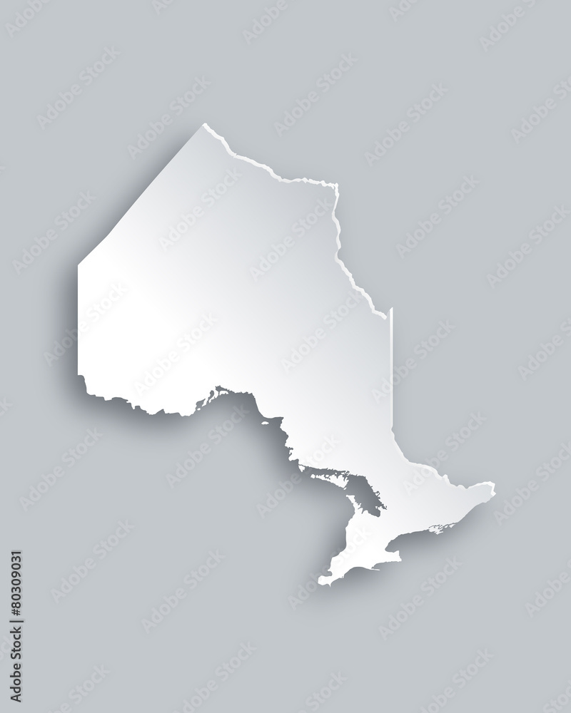 Fototapeta premium Karte von Ontario