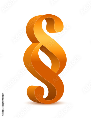 Paragraph Symbol 3D orange