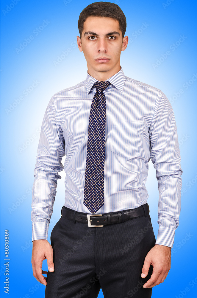 Fototapeta premium Male model with shirt isolated on white
