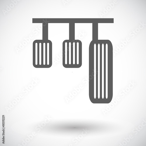 Pedal car single icon.