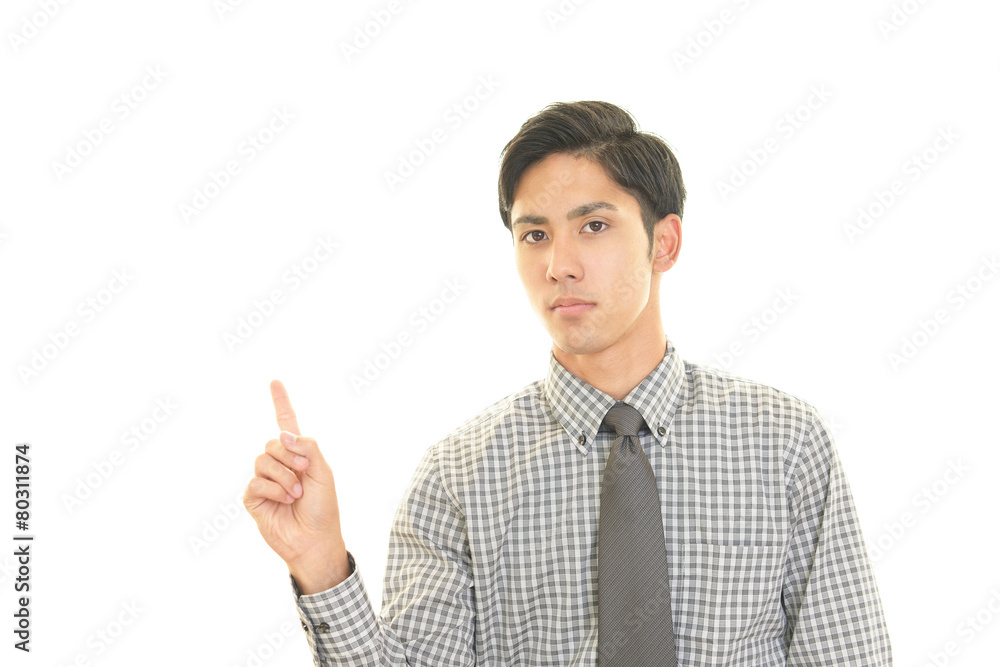 指差すビジネスマン