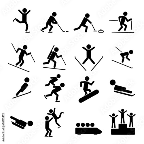 Black Winter Sports/Games Icons