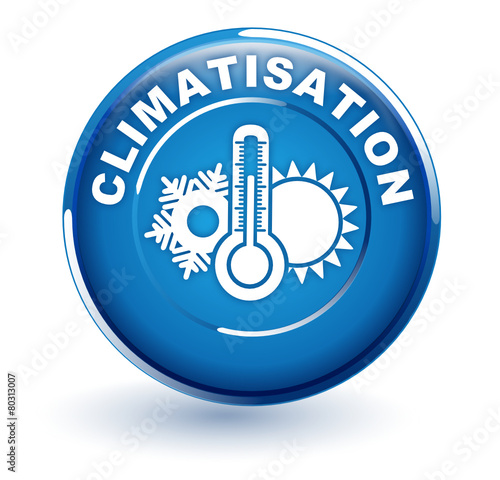 climatisation sur bouton bleu