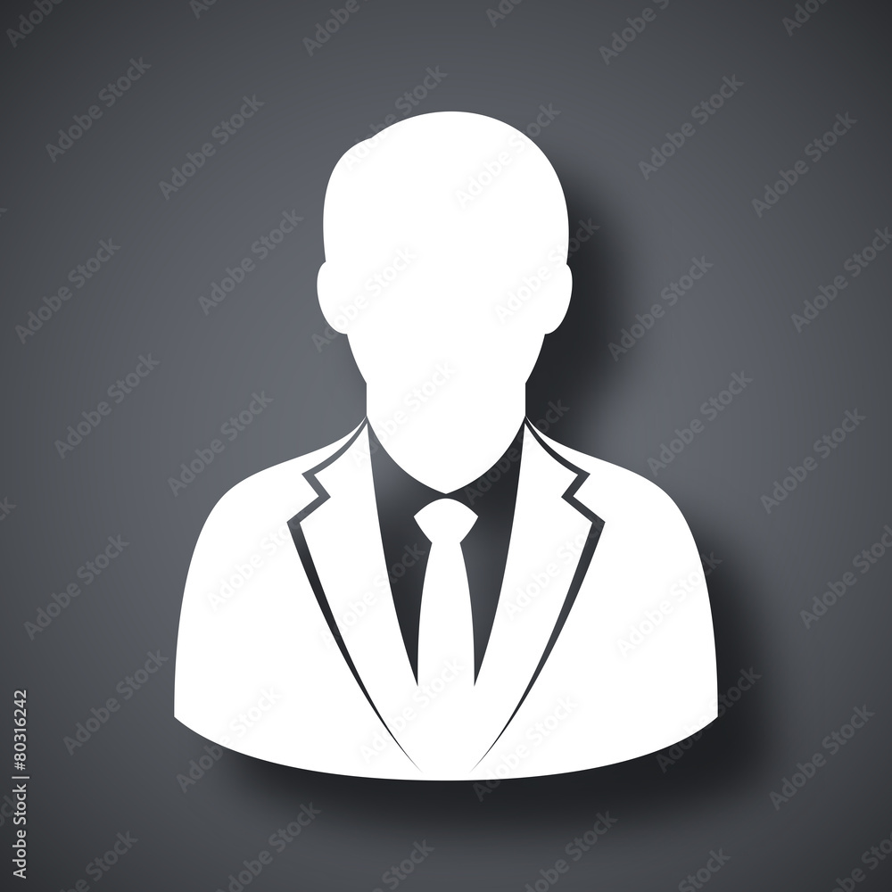 Vector user icon of man in business suit Vector user icon of man in business suit
