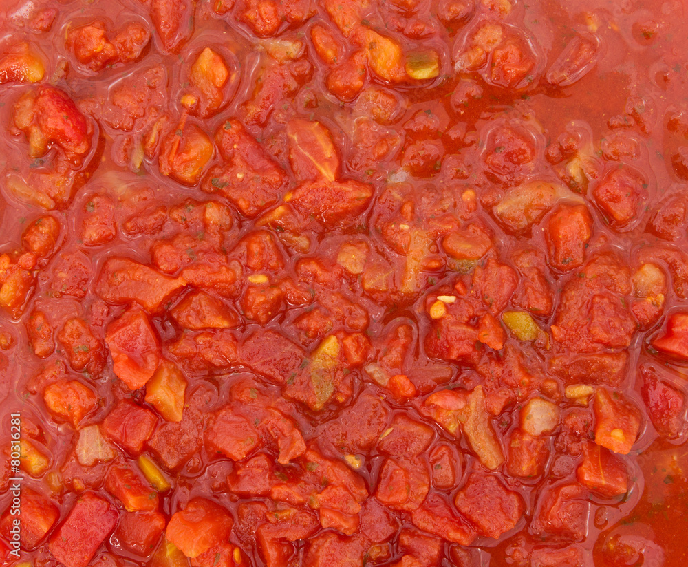 Close view of diced tomatoes with jalapenos Close view of diced tomatoes with jalapenos