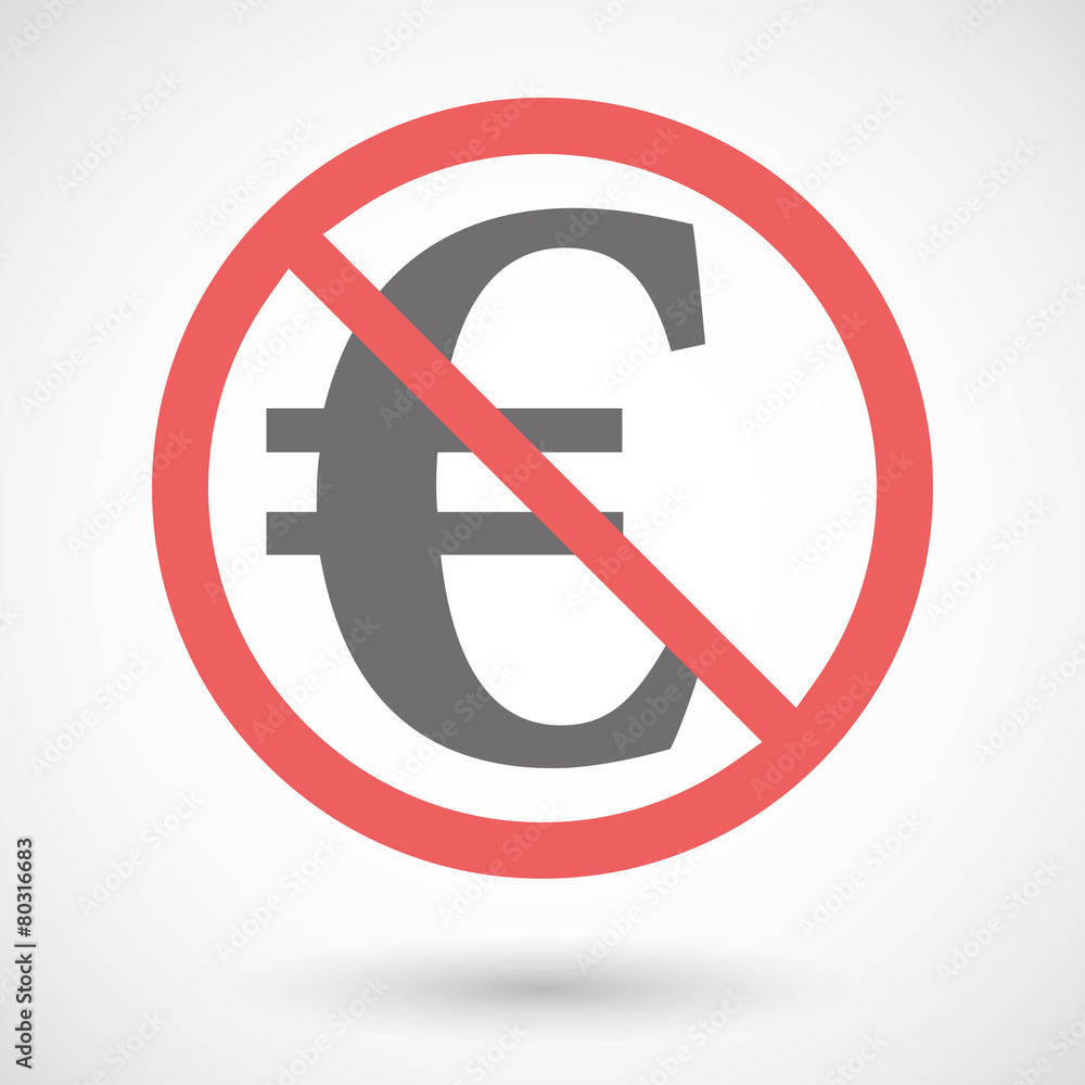 Forbidden signal with an euro sign Forbidden signal with an euro sign
