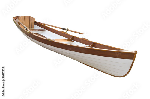 Canoe isolated on a white background
