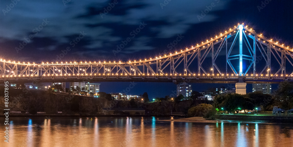 Fototapeta premium Brisbane, Story Bridge at night