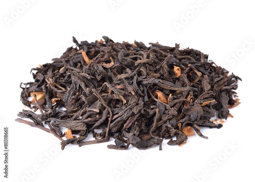 Jasmine Green Tea isolated on white background photo