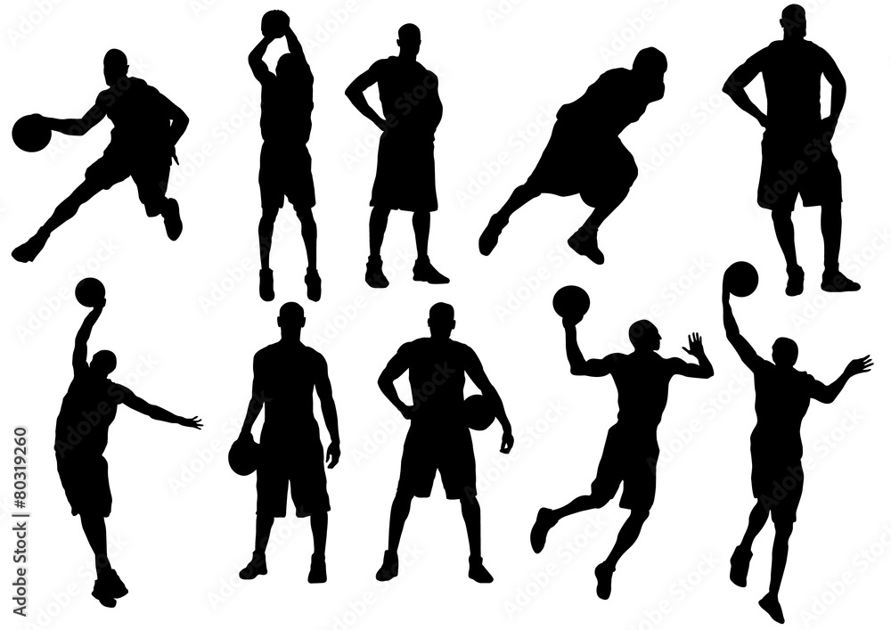 Fototapeta premium Basketball player silhouette