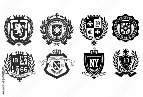 Quadro su tela crest badge