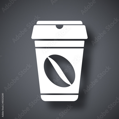 Coffee cup icon, vector