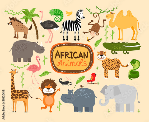 Vector african animals
