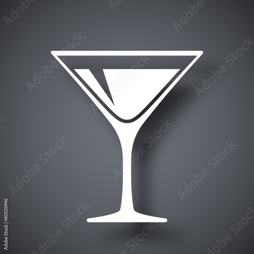 Martini glass icon, vector