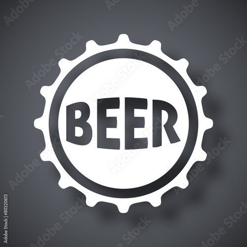 Vector beer bottle cap icon