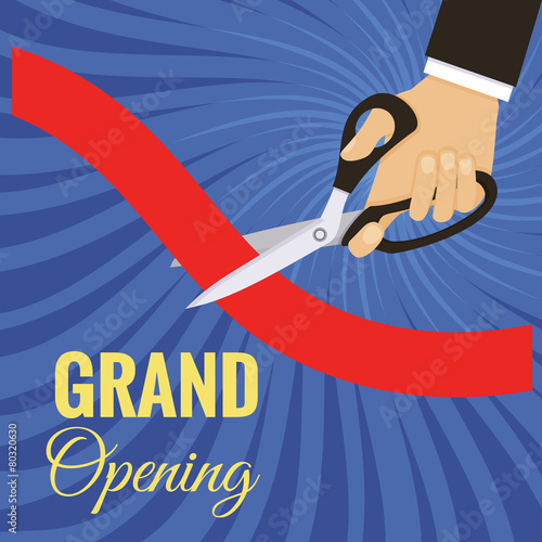 Vector grand opening card