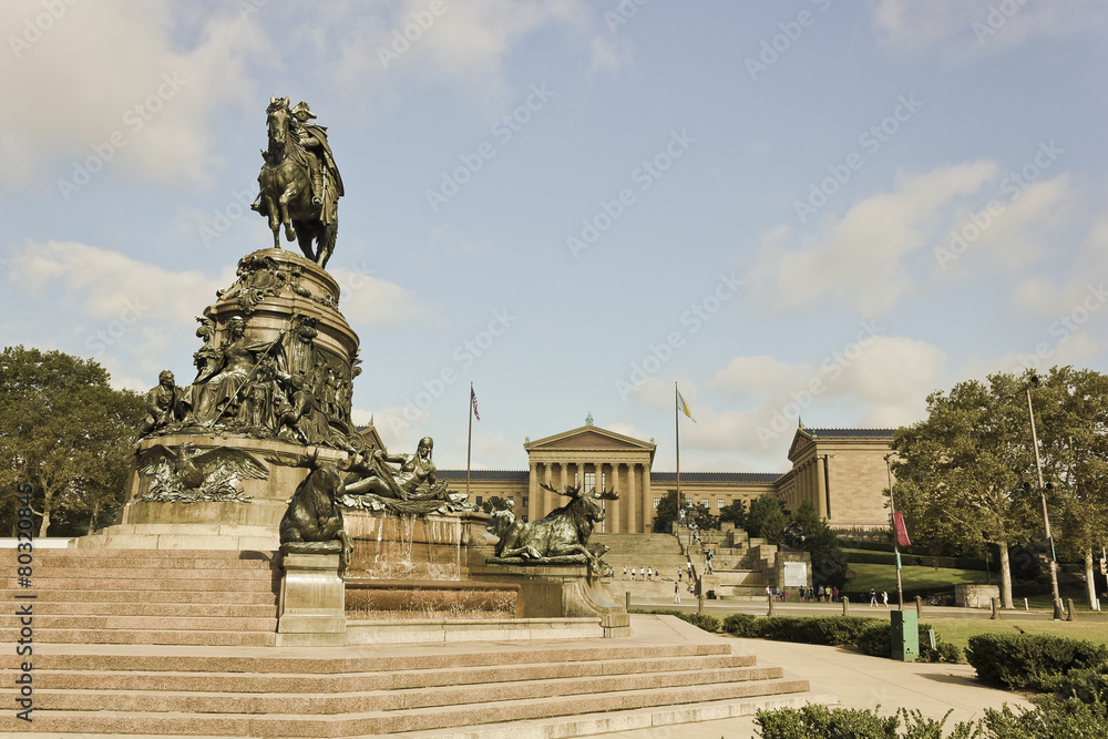Washington Monument, Eakins Oval & Philadelphia Museum of Art