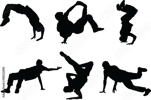 The set of 6 Dance silhouette