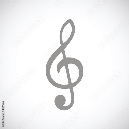 Treble clef black icon