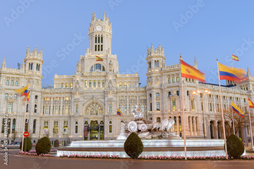 Cibeles Square of Madrid  Spain 