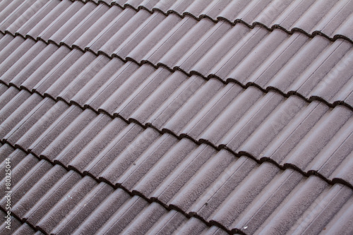 Obraz na płótnie Brown tile roof w salonie